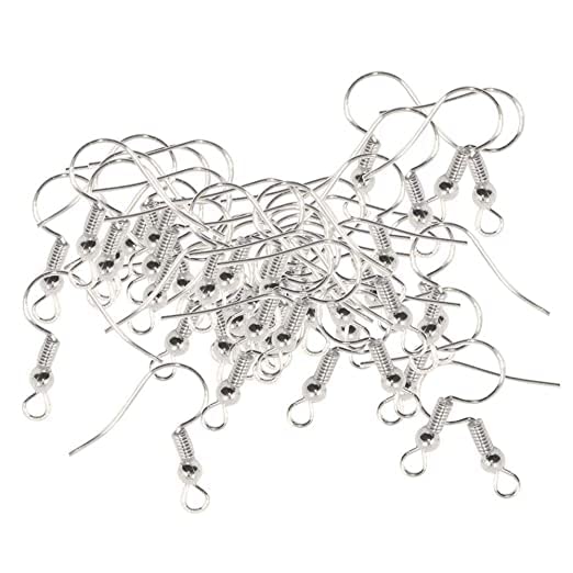 Fishook for earrings making sliver golden pack of 100g