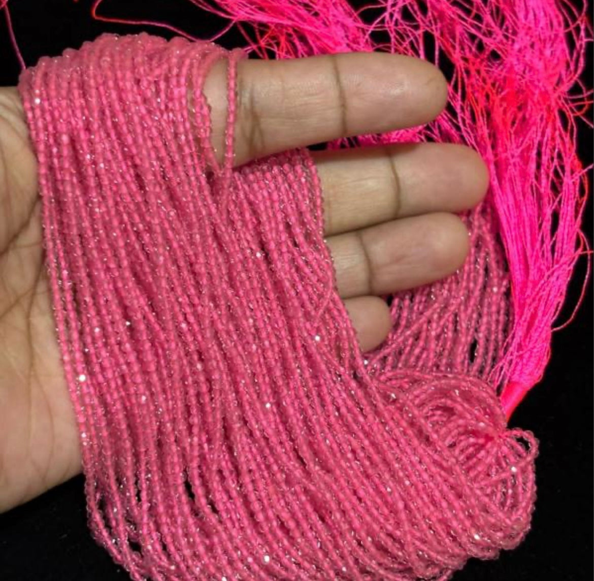 2mm Hydro Crystal Faceted Beads ( pack of 5 strings)