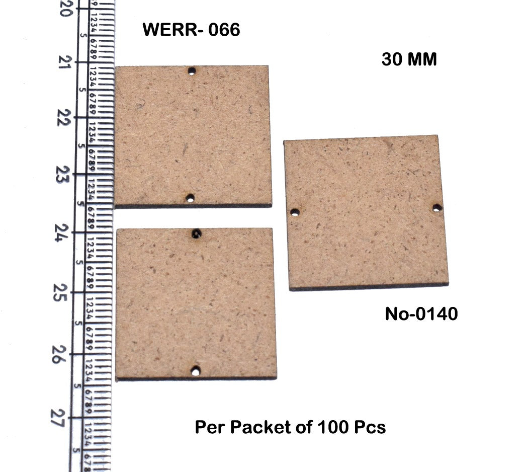 Mdf base for jewellery making pack of 100pc (square 30 mm)
