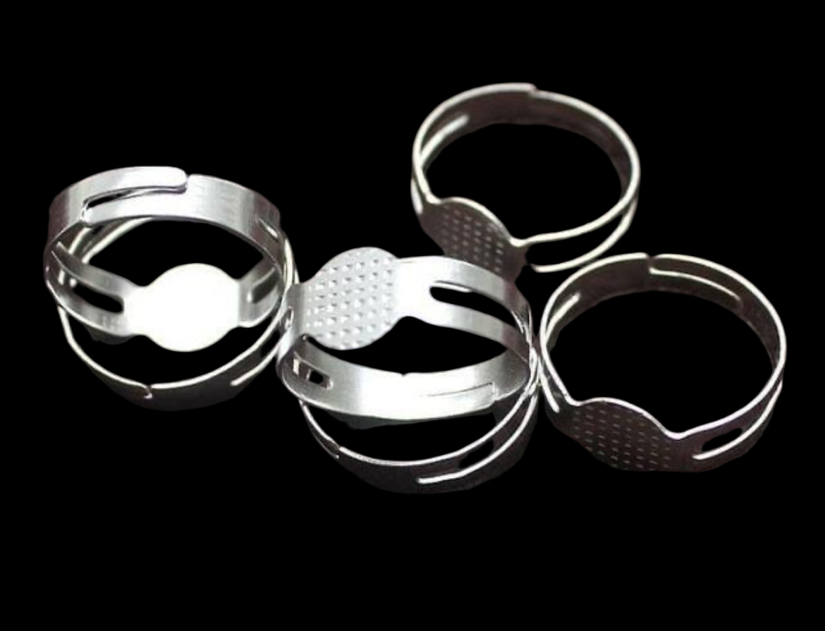 Finger Ring Base silver (pack of 50 pc )