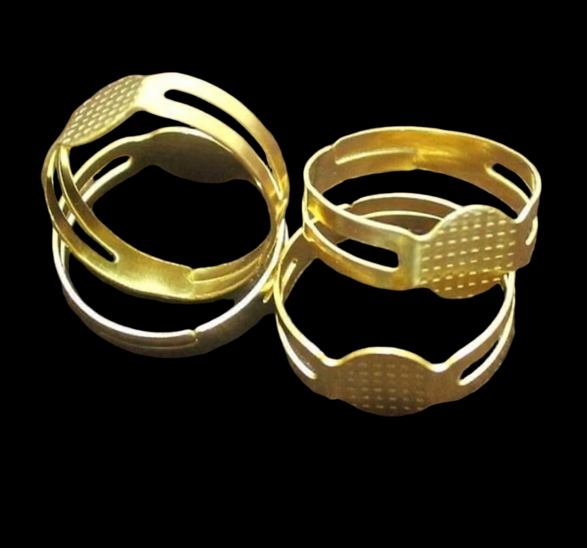 Finger Ring Base Golden ( pack of 50 pc )