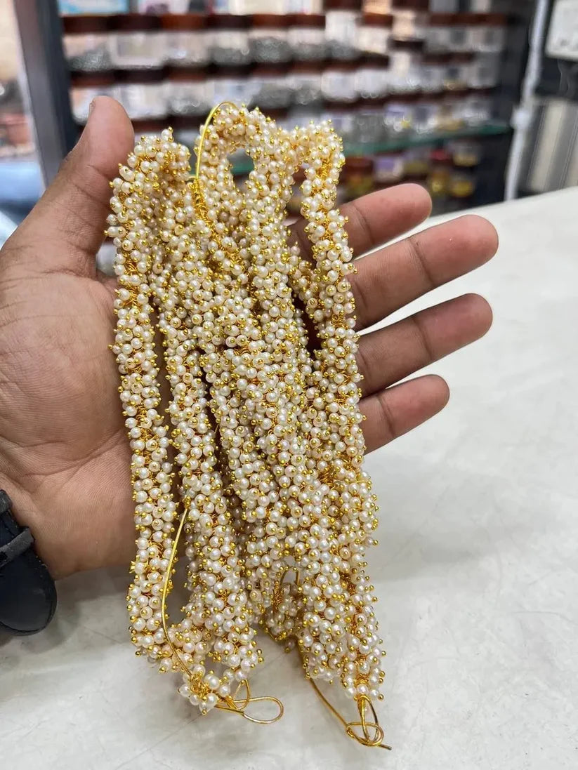 off white / golden lorials for jewellery making pack pack of 100g