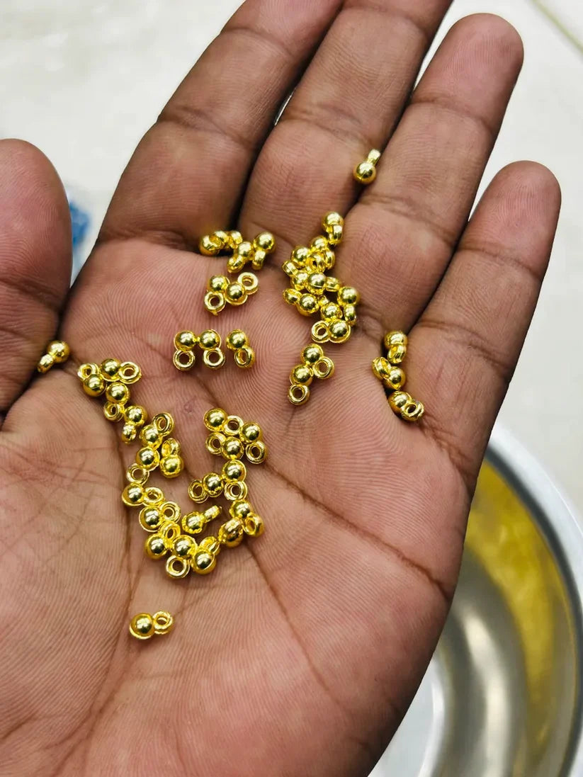4mm weightless ghurgroo for jewellery making sliver golden