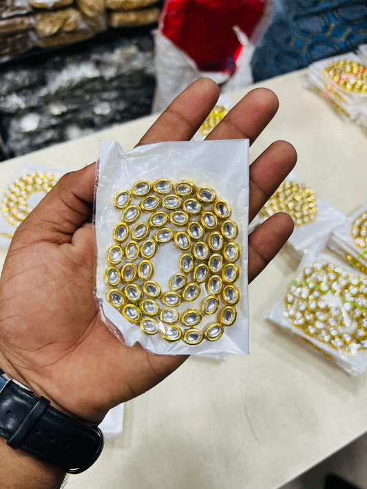 premium quality meenakari kundan line pack of 50pcs