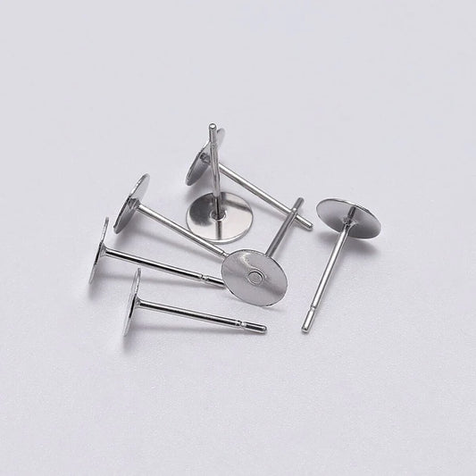 golden sliver stud base for earrings making pack of 100g