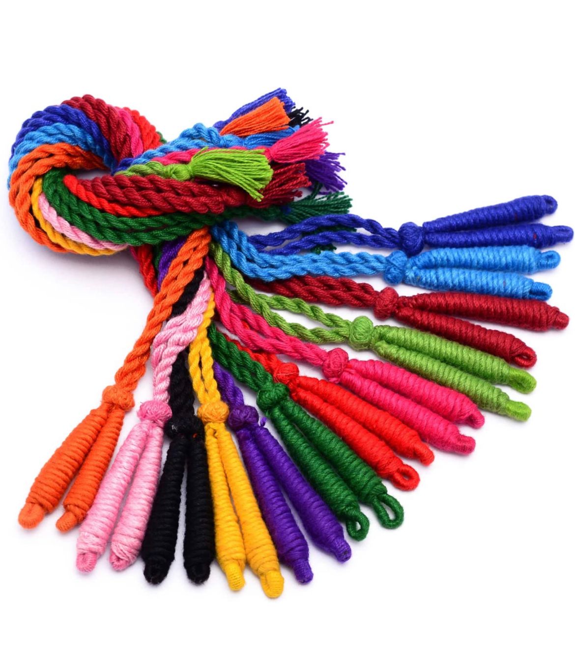 cotton necklace rope pack of 24pcs multi colour