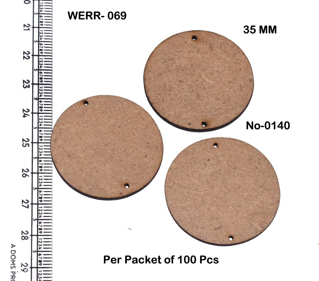 Mdf base for jewellery making pack of 100pc (round 35 mm)