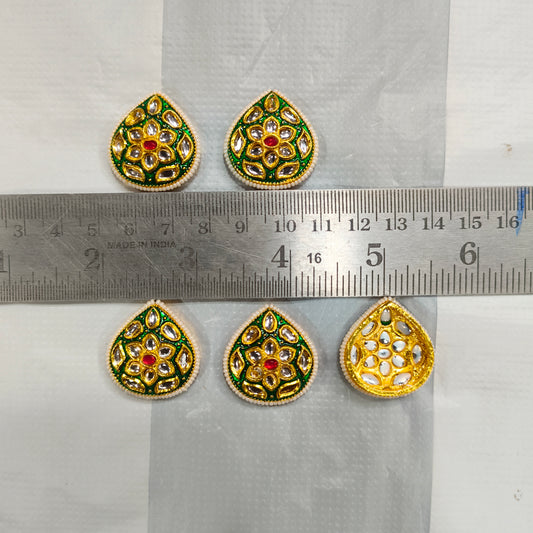 Premium meenakari kundan pendant pack of 6 pcs