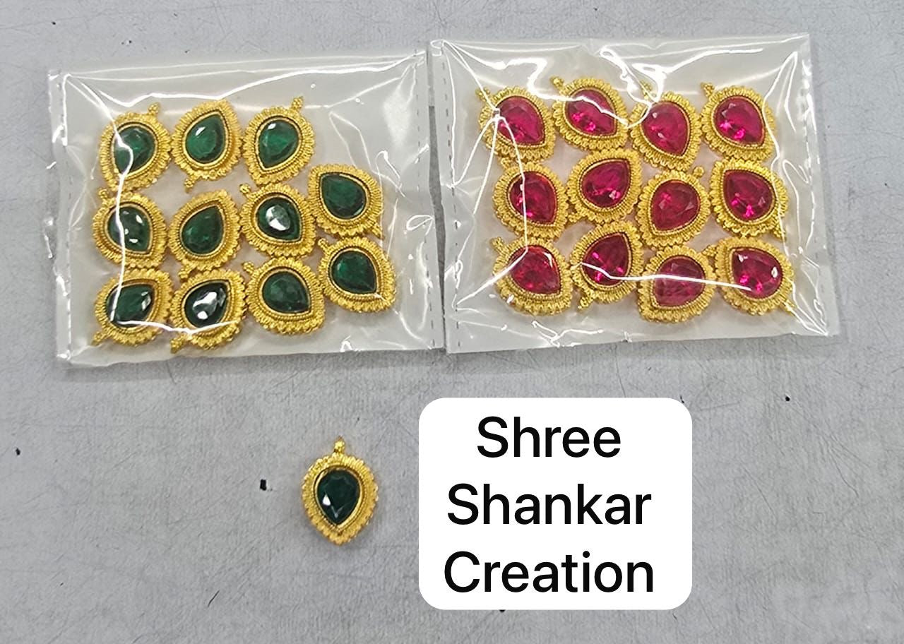 Pan shape kundan pack of 12 pc