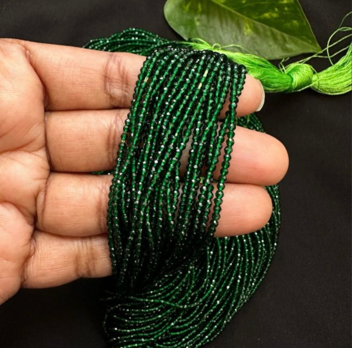 2mm Hydro Crystal Faceted Beads ( pack of 5 strings)