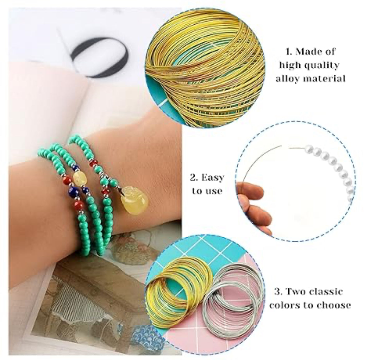 Bracelets Making Memory Wire (pack of 100gm)