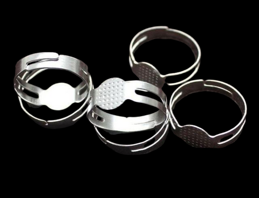 Finger Ring Base silver (pack of 50 pc )